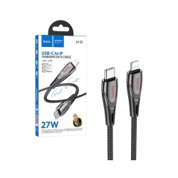 Cabo Hoco U133 Monte Tipo-C para Lightning PD27W 1,2m Preto
